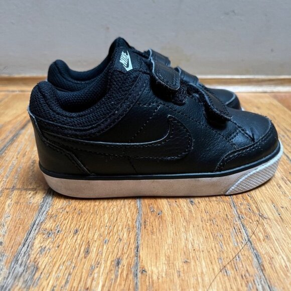 Nike Capri 3 Leather 'Black White' velcro sneakers Sz 8C - Picture 4 of 10